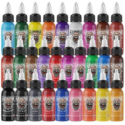 Professional Tattoo Ink Set 28 Colors 1oz Bottles