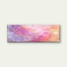 Panoramic Pink And Purple Watercolor Marble  Canvas Print Wall Art Home Decor