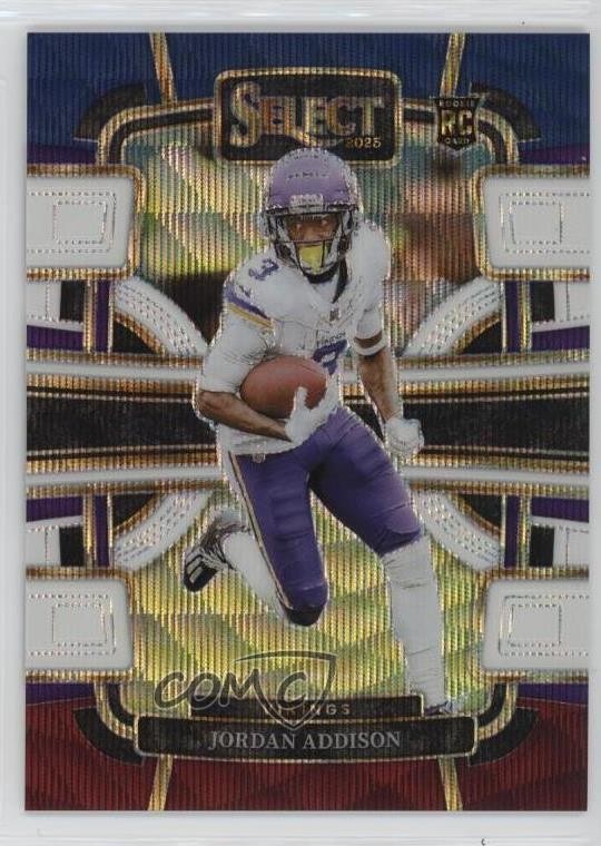 2023 Panini Select Concourse Tri-Color Prizm /259 Jordan Addison Rookie RC 1cw4