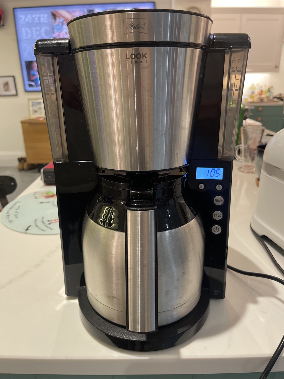 Melitta LOOK Therm Timer Filter Coffee Machine 10 Cup Maker - Black (1011-16)