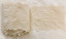 VTG 6" Wide TRIM Cotton Floral Embroidered Lace Ruffle SCALLOPED Sewing 8 YARDS