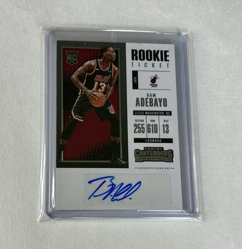 2017-18 Panini Contenders Bam Adebayo Rookie Ticket Auto RC Heat