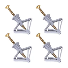 100pcs Hollow-Wall Anchors, One Size, 65Lbs Anchors Gray 