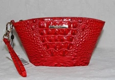NWT Brahmin Sriracha Red Melbourne Ariana Wristlet Leather Purse
