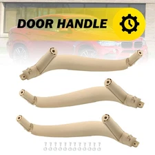 3x Left & Right Biege Interior Door Pull Handle Trim Set for BMW X5 X6 F15 F16