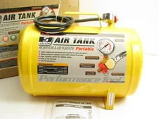 Performance Tool W10005 Hi-Viz 5-Gallon Horizontal Portable Air Tank W/ Gauge