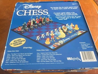 Classic 2004 Disney Collector's Edition Chess Game In Tin Complete