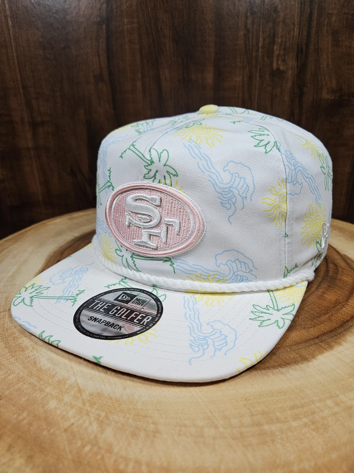 San Francisco 49ers New Era The Golfer Rope Snapback Adjustable Hat Cap Tropical