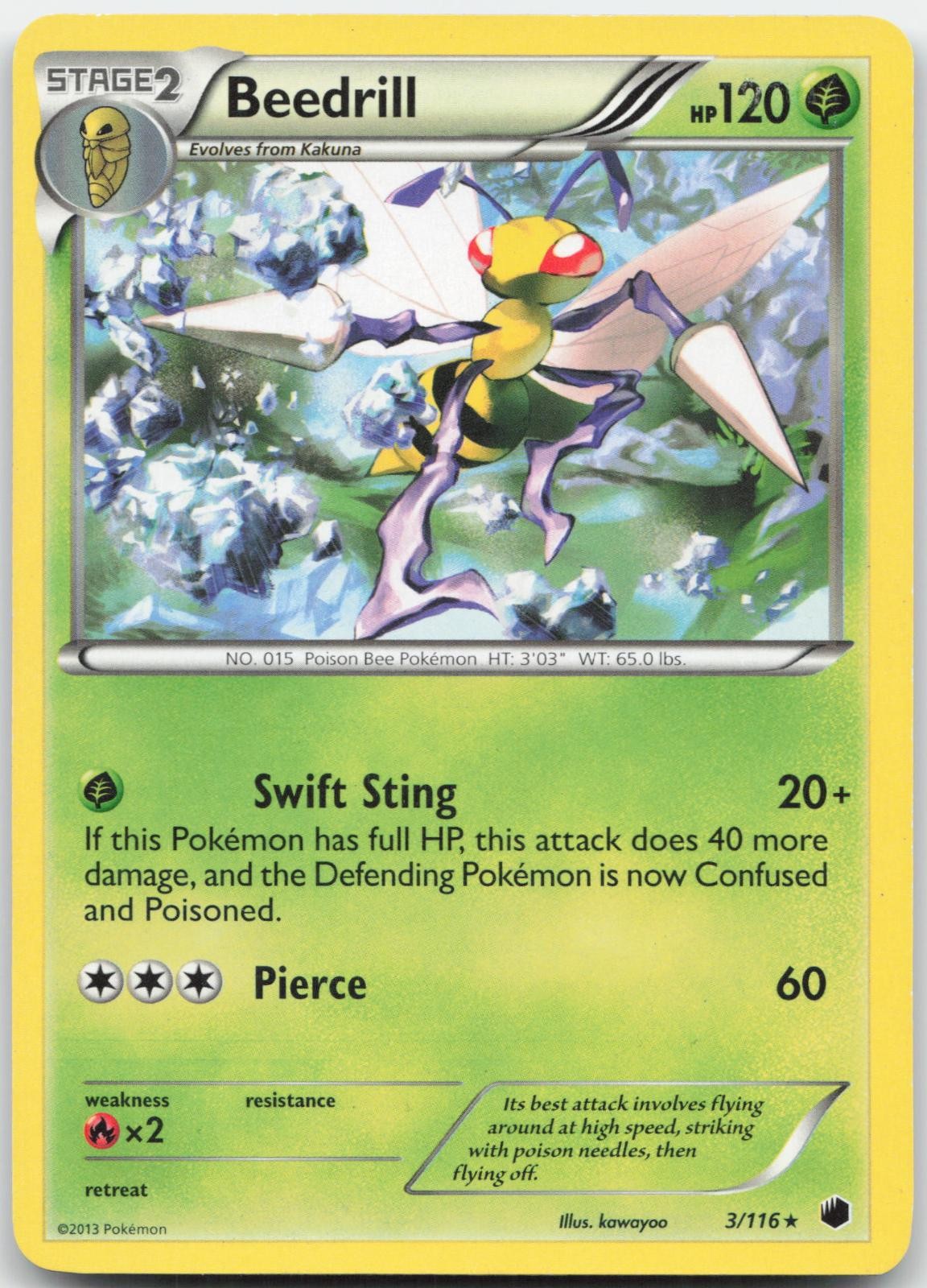Beedrill 3/116 - Plasma Freeze - Rare - Pokemon