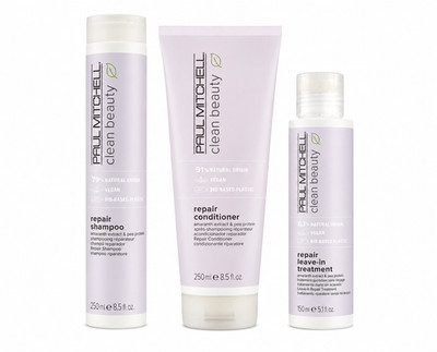 Paul Mitchell Clean Beauty Repair Hair Care Set Shampoo, Conditioner & Leave-In