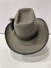 Miller Bros Western Hat Dove Gray Black Band Feather Wide Brim Size 7 1 2 — photo 3
