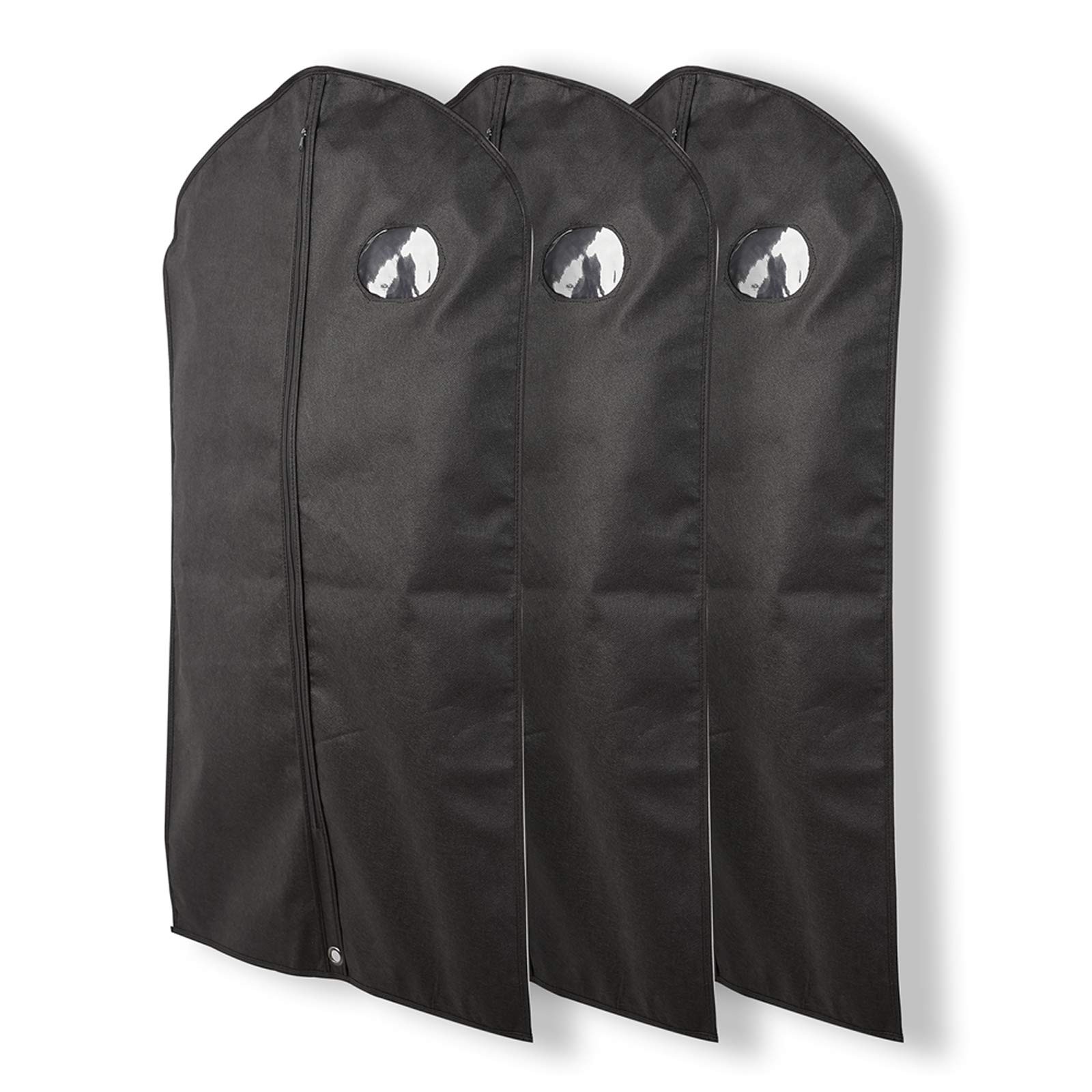 Pack of 3, 41 Inches Black Hanging Breathable Suit Garment 2