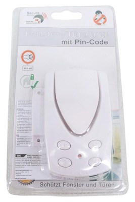 F-SECURE Alarmanlage Set Fenster Türalarm mit Pin-Code 105dB Weiß