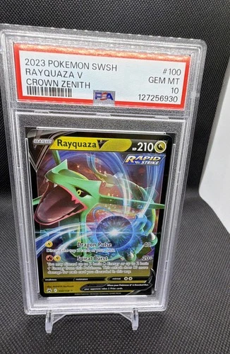 Rayquaza V 100/159 SWSH: Crown Zenith Holo  PSA 10