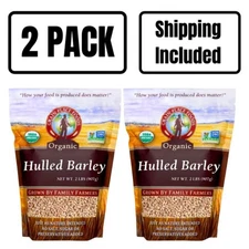Organic Hulled Barley | 2 lb | Pack of 2 | Non-GMO | Shipping Included | Grain P
