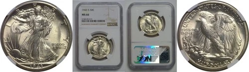 1943-S Walking Liberty Half Dollar   NGC MS-66