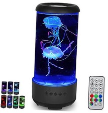 Jellyfish Lamp with Bluetooth White Noise Sound, 7-Color Changing Matte Black