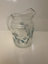 Glass Pitcher Pine Cone Design By Federal Glass