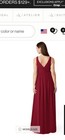 Azazie Burgundy Chiffon Bridesmaid/Evening Gown – Tank  Straps, Size A16 — photo 3