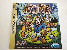 Trois Nains Sales Jeu Sega Saturn Disque, Manuel, Ensemble En Bo&icirc;te Test&eacute;-D0125-