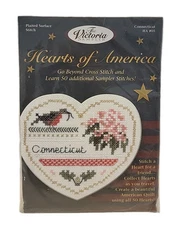 The Victoria Sampler Hearts of America Cross Stitch Kit Connecticut 