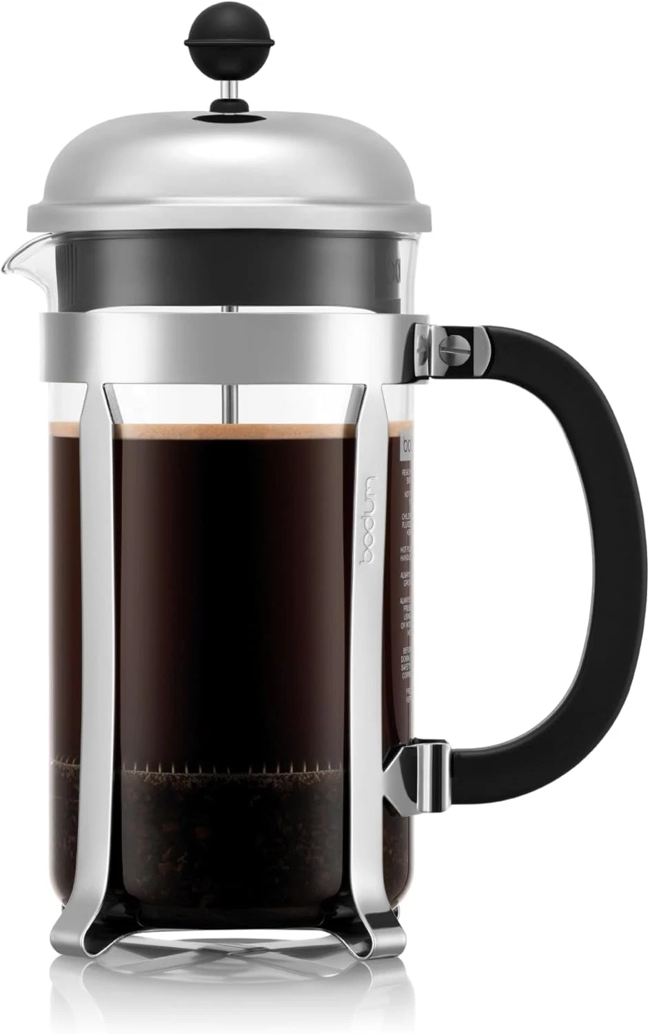 34Oz Chambord French Press Coffee Maker, High-Heat Borosilicate Glass, Polished