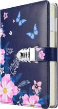 ARRLSDB A5 Creative Password Lock Diary, PU Leather Journal with Combination Loc