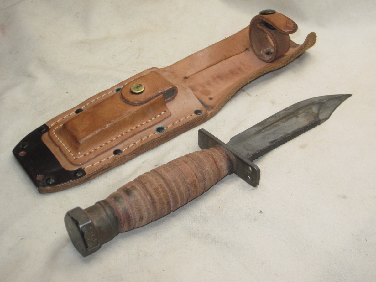 vintage ONTARIO hunting survival knife Military MIL-K-8662E w