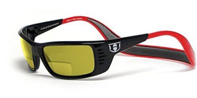 Hoven MEAL TICKET Clic Magnetic Polarized Sunglasses Black RED/Sun Yellow+1.25