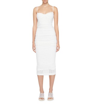 white puff midi dress Danny Midi Dress White