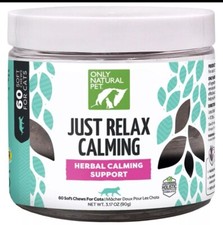 Just Relax Herbal Calming Support Chews for Cats with Valerian, Chamomile and...