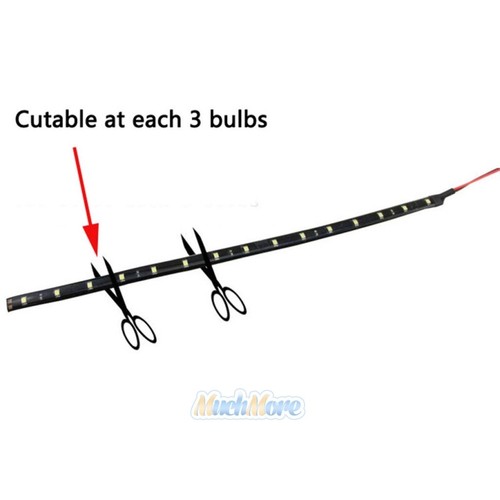 18PCS 12V 12" 1FT 15SMD Flexible LED Strip Light Waterproof For Car Truck Boat - Picture 9 of 40