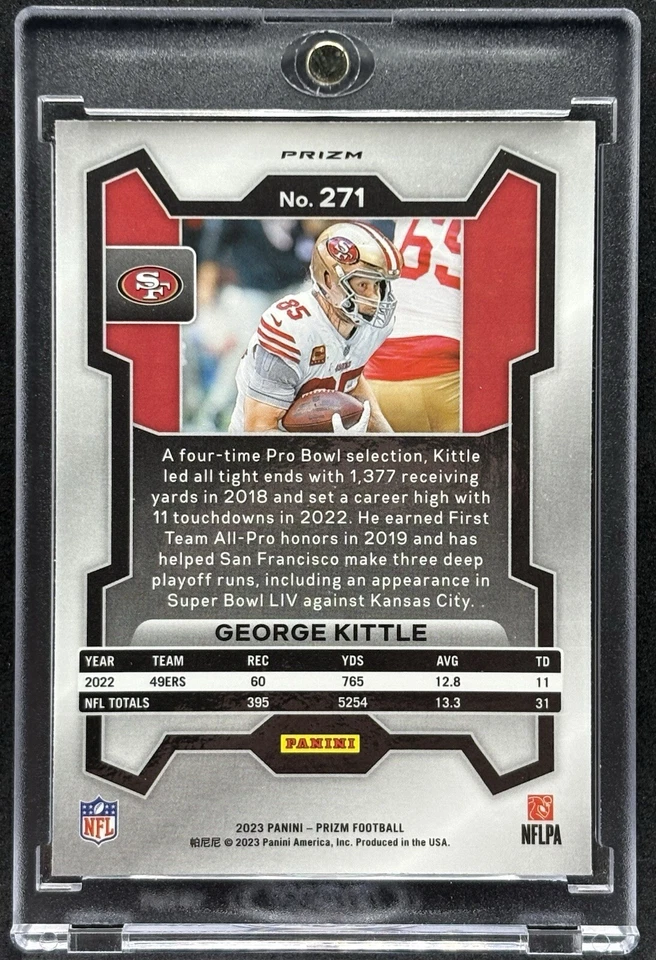 George Kittle RARO CARTÃO DE INVESTIMENTO REFRATOR PRIZM SSP PANINI 49ERS ESTADO PERFEITO - Imagem 2 de 2
