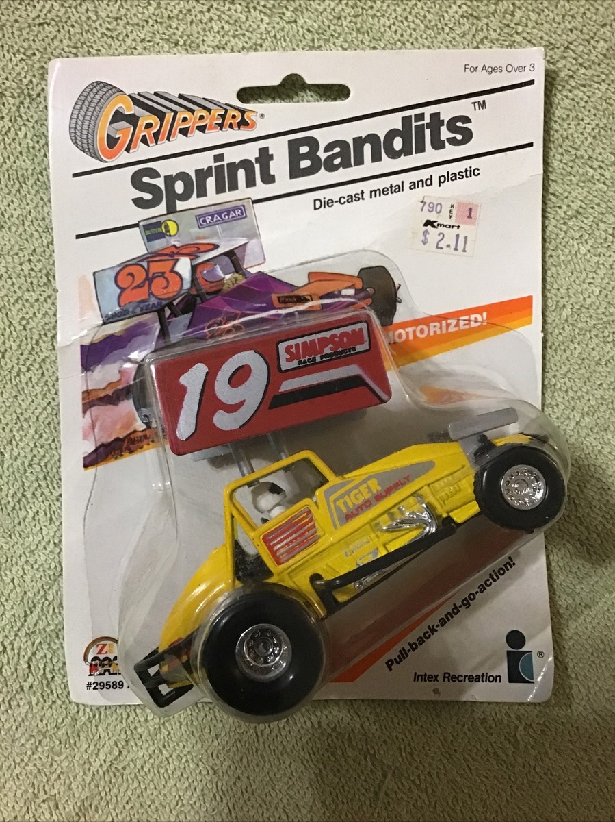 1987 Zee Toys Grippers #19 Simpson / Tiger Sprint Car Motorized 1