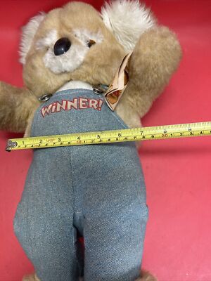 Vintage Kirby Koala Bear 1984 Gibson RARE OUTFIT Overalls Winner
