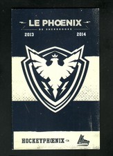 Sherbrooke Phoenix--2013-14 Pocket Schedule--Molson Export--QMJHL