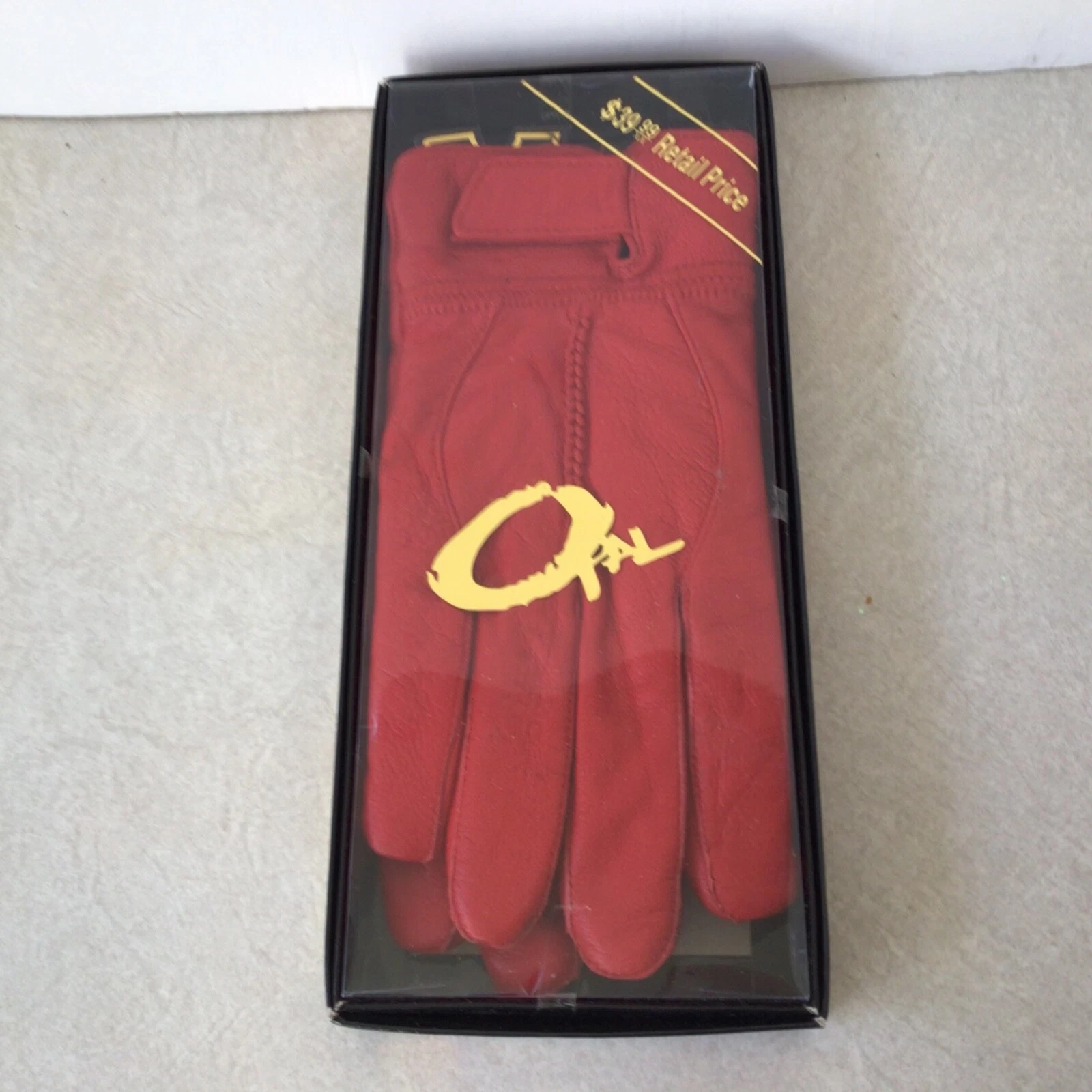 OPAL Women’s Genuine Red Leather Gloves Size MED
