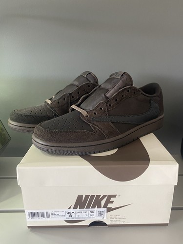 Air Jordan 1 Low OG Retro x Travis Scott 'Velvet Brown' - US 8M/9.5W 🟤INHAND 🟤
