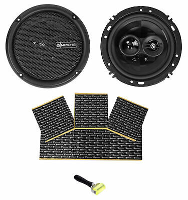 2) Memphis Audio PRX603 6.5 100 Watt 3-Way Car Speakers + RockMat