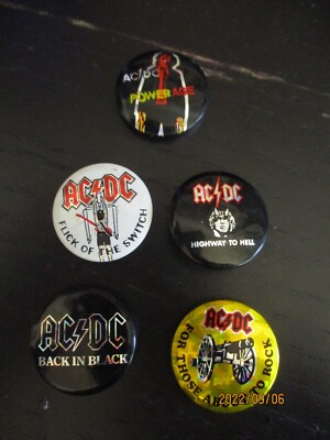 5 AC/DC PINS | eBay
