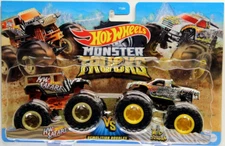 2022 Hot Wheels Monster Trucks Demolition Doubles HW Safari vs Wild Streak
