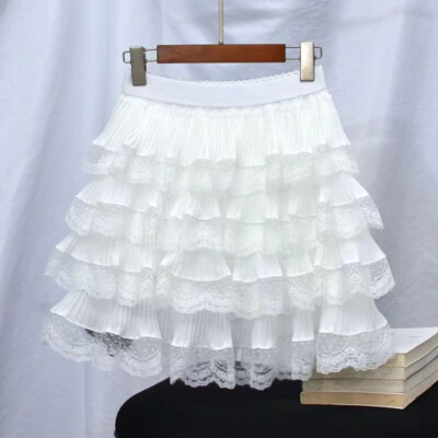 Fashion Womens Lace Ruffles Mini Skirts Korean Party Summer Casual Short  Skirts