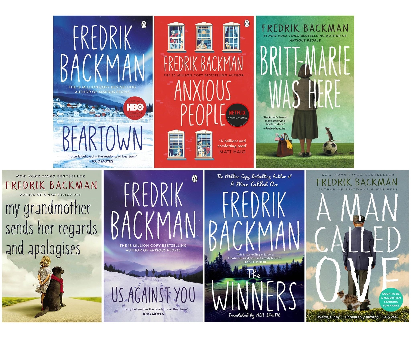 Fredrik Backman 7 Books Collection Set Beartown, Us Against You, Man Called Ove - Image 2