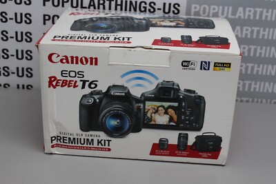 Canon EOS Rebel T6 18.0MP Digital SLR Camera Lens Kit - Black