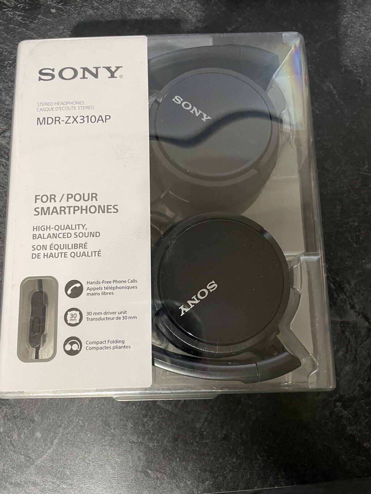 ZX Black Sony with MDR-ZX310AP | eBay Series Headphones - Wired 27242869660 Mic On-Ear