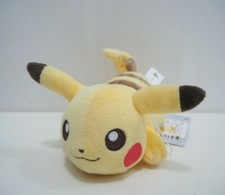 Pikachu Pokemon Laying I Love Banpresto 2016 Plush 6" TAG Toy Doll Japan