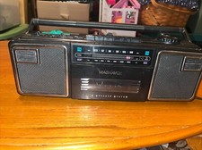 Vintage Magnavox Boombox Cassette Tape Player Radio 4 Speaker System Read 