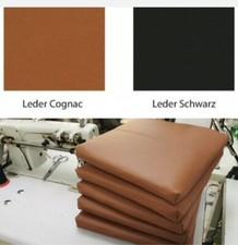 Echtleder Sitzkissen Lederkissen Sitzpolster fur Sessel Stühle Schwarz Cognac