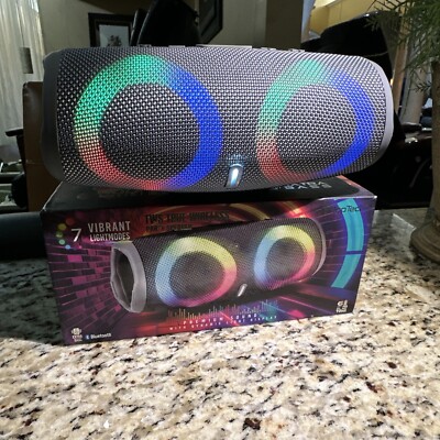 TopTech TWS True Wireless Party Speaker, Grey, 7 Light Modes 400 Watts Premium