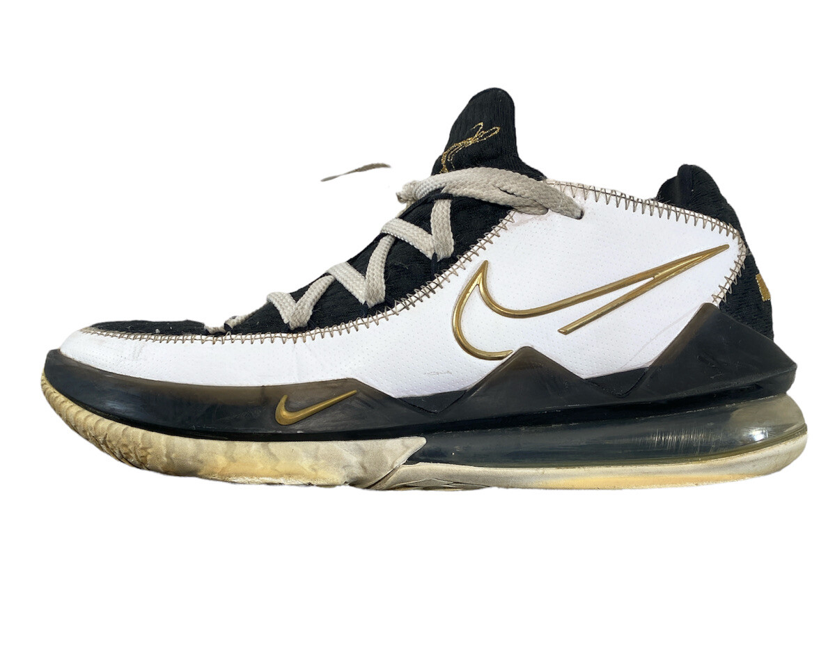 Nike Lebron 17 XVII Low Basketball Shoes CD5007-101 White Gold